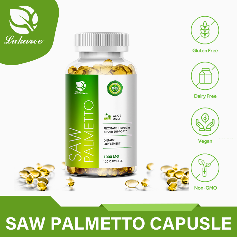 Saw Palmetto Capsules 1000 mg for Prostate Health Extend Puberty Reduce