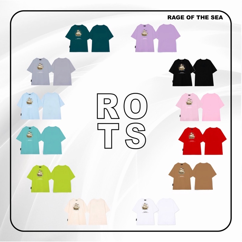 Áo thun unisex tay lỡ rage of the sea "boat"