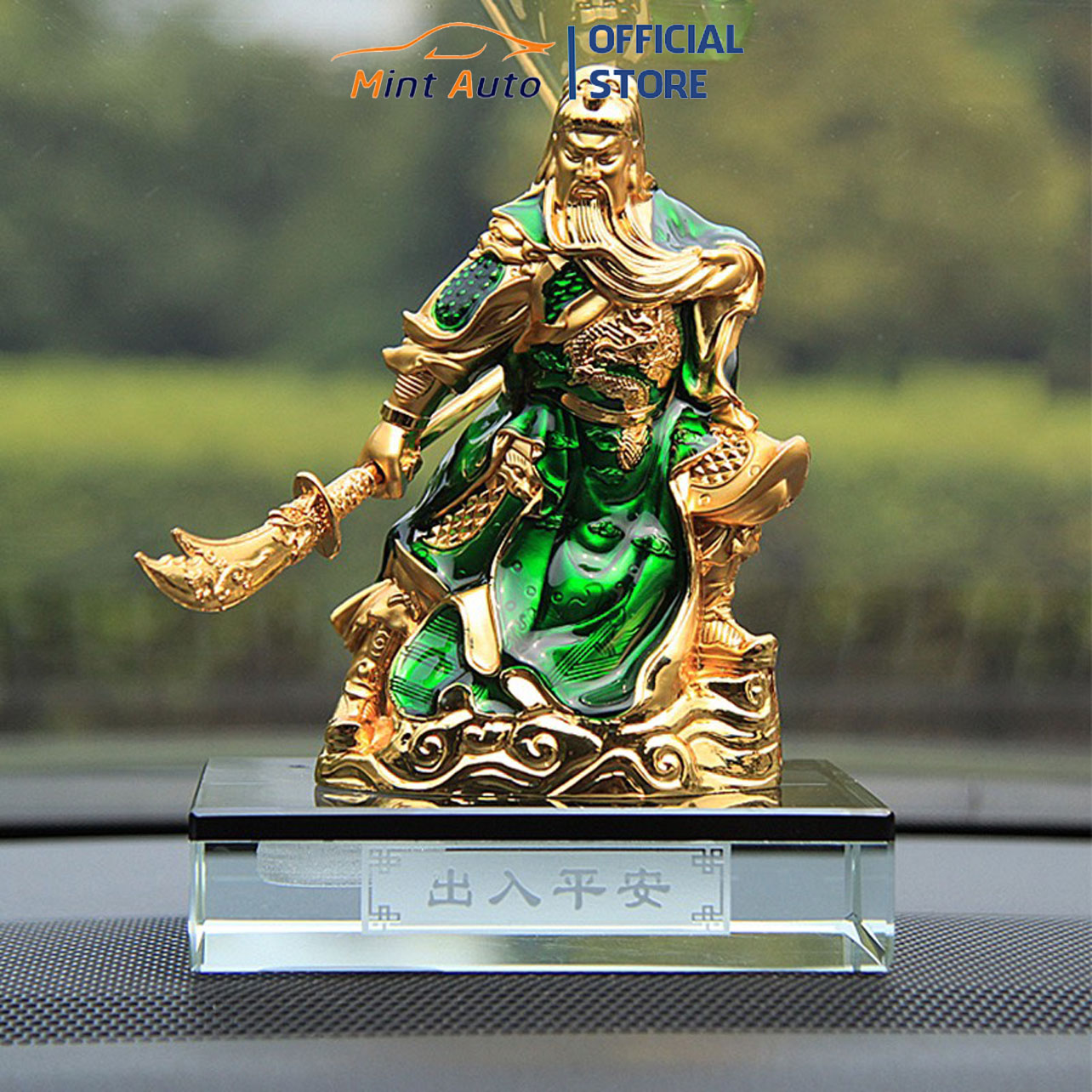 Tượng Quan Công Phong Thủy Trang Trí Bàn Làm Việc, Taplo Ô Tô Tặng Nước Hoa Cao Cấp