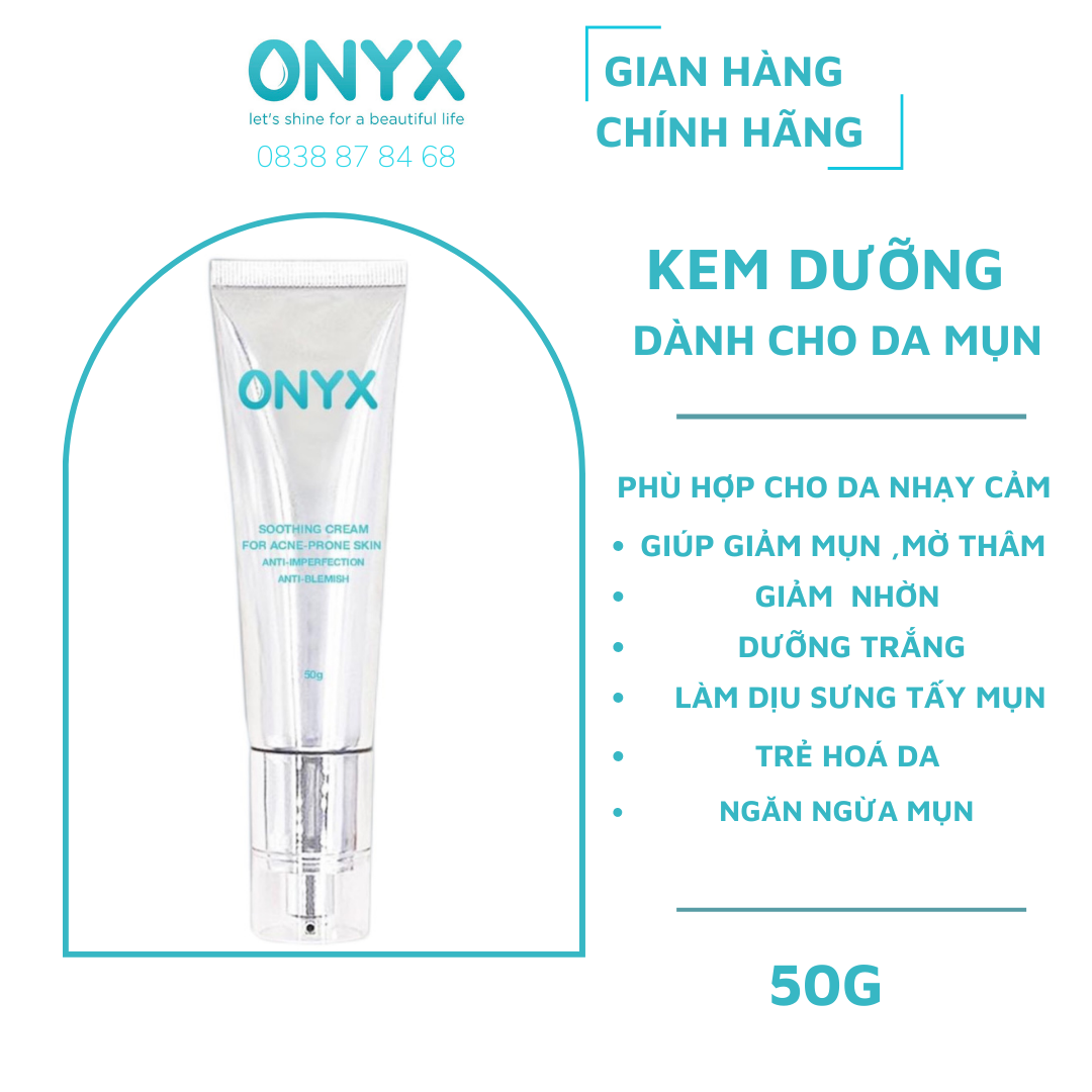 [HCM] KEM DƯỠNG DÀNH CHO DA NHẠY CẢM GIÚP GIẢM MỤN ,THÂM VÀ KIỂM SOÁT DẦU   | ONYX COSMETICS BẢO THY