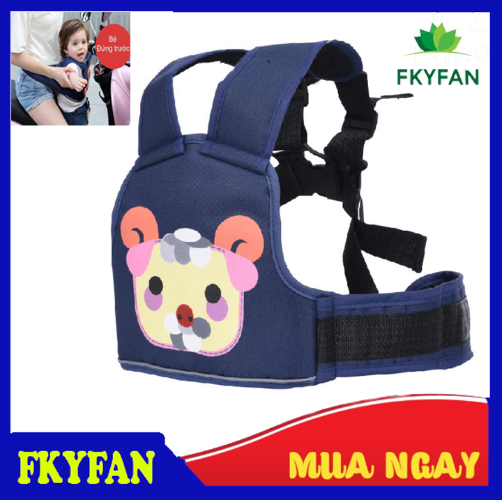 Đai đi xe máy an toàn cho bé Dây đai bằng chất liệu vải dù được thiết kế tiện lợi
