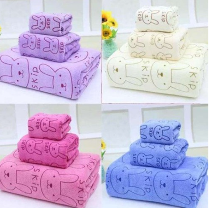 Set 3 khăn tắm kiba khổ 1m4