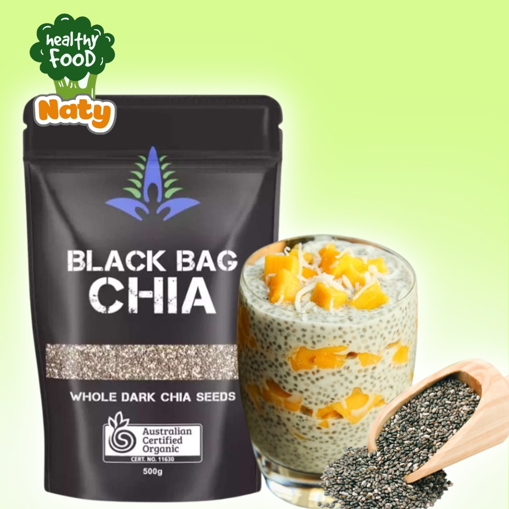 Hạt chia Úc 500g Black Bag Chia organic ăn kiêng Naty healthy Food