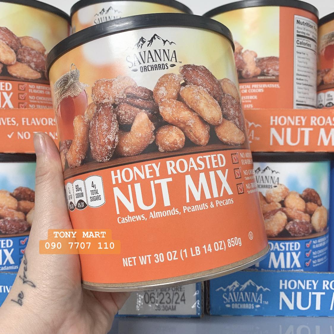 Best before 28/2/2024-hạt hỗn hợp tẩm mật ong 850g - gourmet honey roasted nut mix usa
