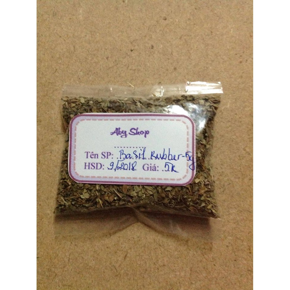 Lá sấy khô Basil Basil 5gram Lá thơm/ lá mùi sấy khô cao cấp, chất lượng đảm bảo, nguyên liệu làm bánh, chế biến món ăn