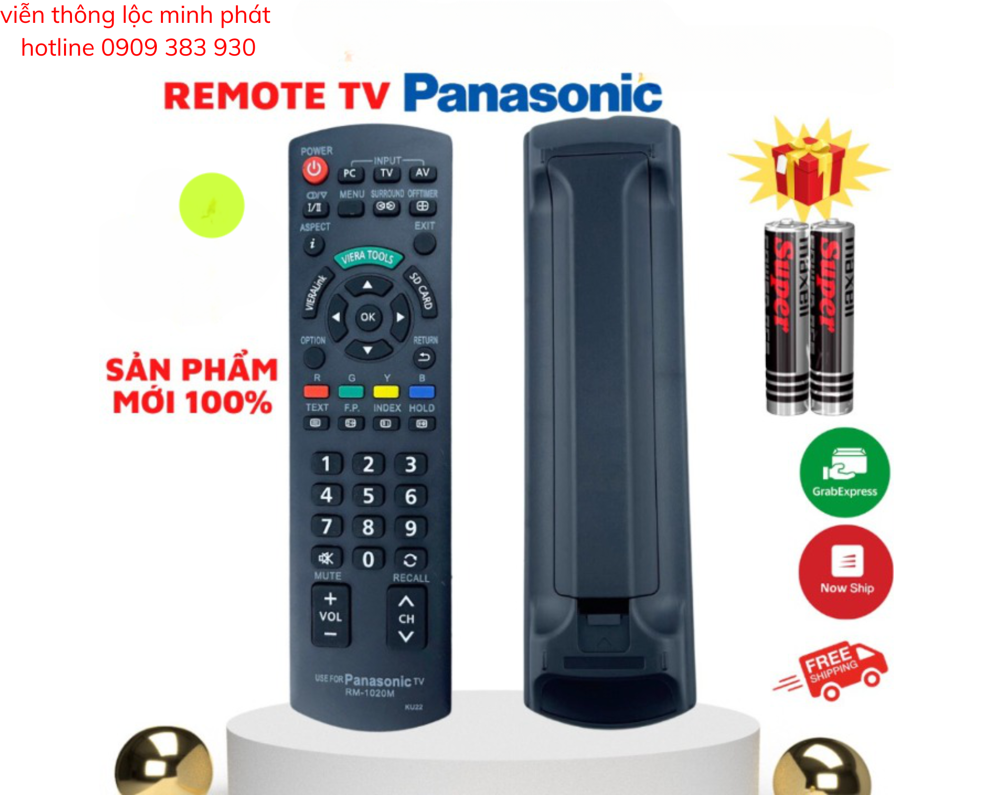 Remote điều khiển tivi Panasonic, điều khiển TV Panasonic các dòng tivi LED/LCD đời cũ - Tặng kèm pin