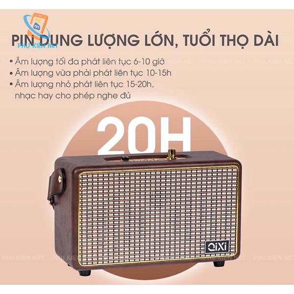 Loa bluetooth qixi sk2025 thiết kế mới , loa nghe nhạc bluetooh 5.0 , âm thanh vòm 360 , bass căng - bh 6 tháng 1 đổi 1