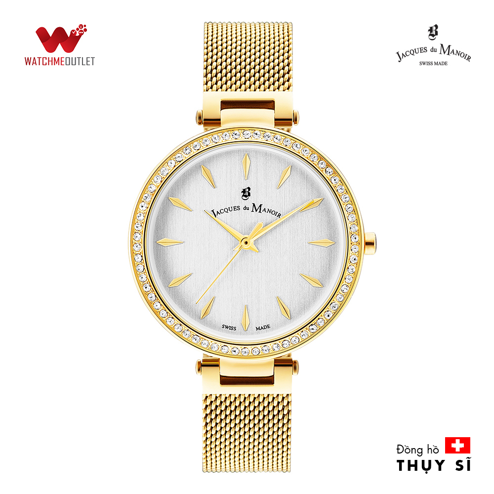 Đồng hồ nữ Jacques du Manoir dây thép không gỉ 36mm - Sunshine GLA.02