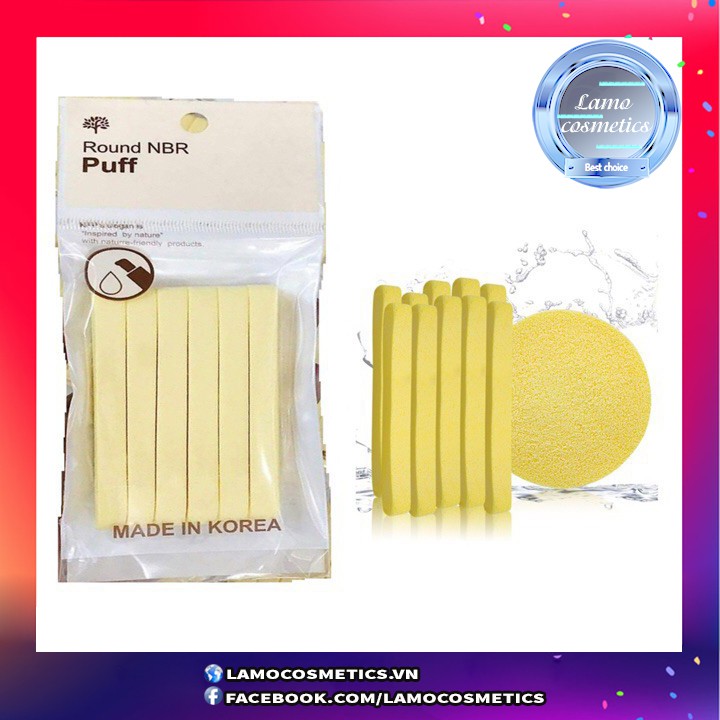 Bông nén rửa mặt round nbr puff