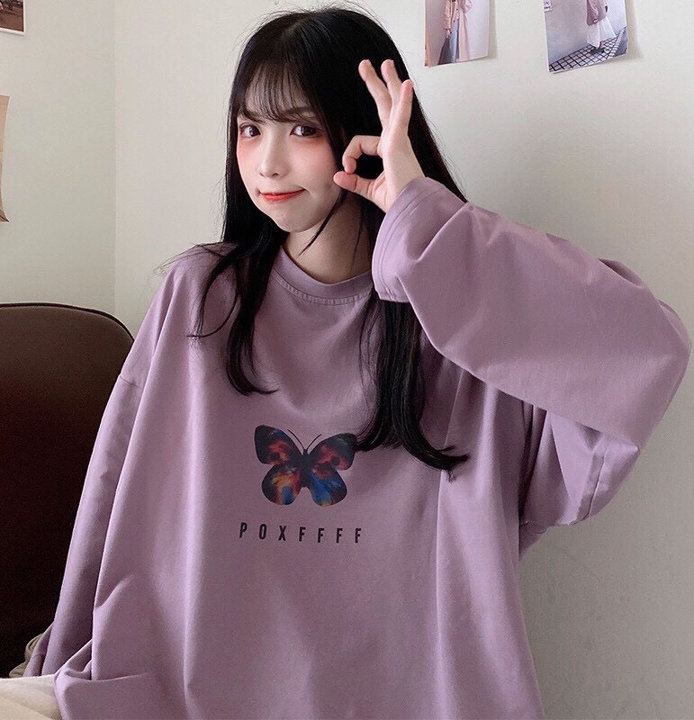 Mạnh Dũng Store 1 Áo Thun SWE BƯỚM Unisex 3D From Rộng Nam Nữ BlackwhiteQ08