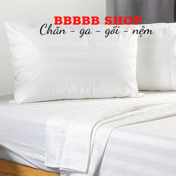 [CHÁY HÀNG] Bộ ga trắng sọc cho khách sạn hàng cao cấp