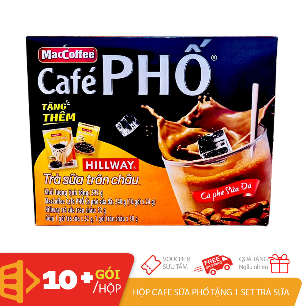 Hộp 10 gói café sữa phố Cafe Phố