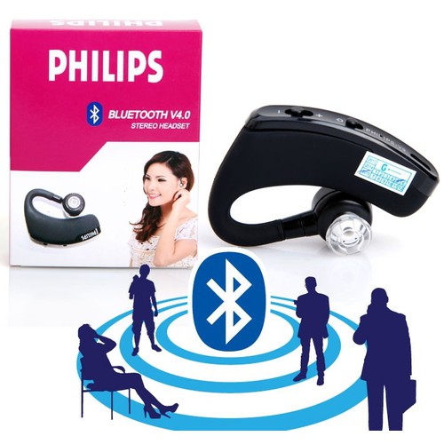 Tai nghe Bluetooth PHILIPS-V9-2 loa-âm thanh stero--NHẬN CUỘC GỌI BẰNG GIỌNG NÓI.-