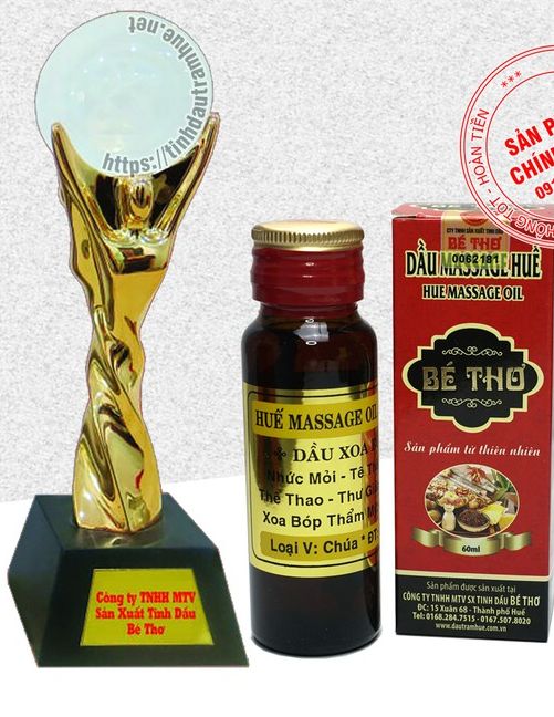 Dầu massage huế ( hiệu Bé Thơ chính hãng 60ml loại 1 )