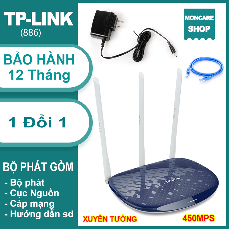 Cắm vào là dùng được ngay, bạn sẽ tiết kiệm hơn 200k khi xử dụng sản phẩm này, bộ phát wifi, cục phát wifi TP-LINK 3 râu - 3 ăng ten - Bảo hành 12 tháng.