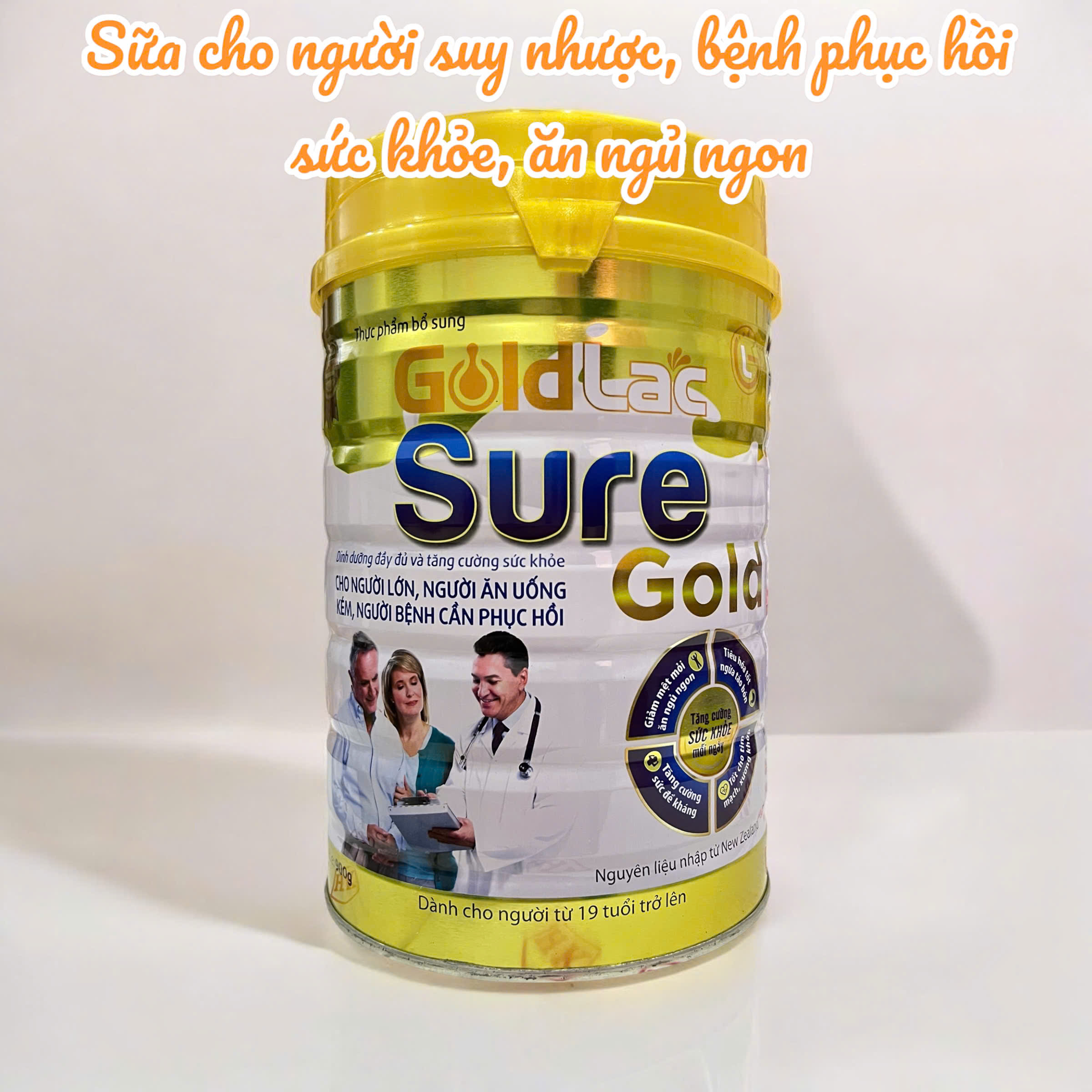 Sữa Sure Gold 900g phục hồi sức khỏe cho người già, người sau ốm, ăn uống kém - Sữa dinh dưỡng phục 