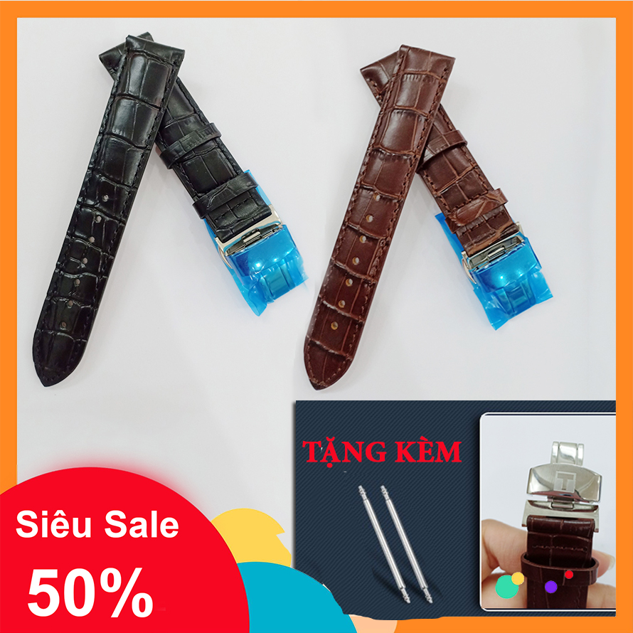 [CHẤT LƯỢNG] Dây đồng hồ Tissot da cá sấu size 21mm siêu bền