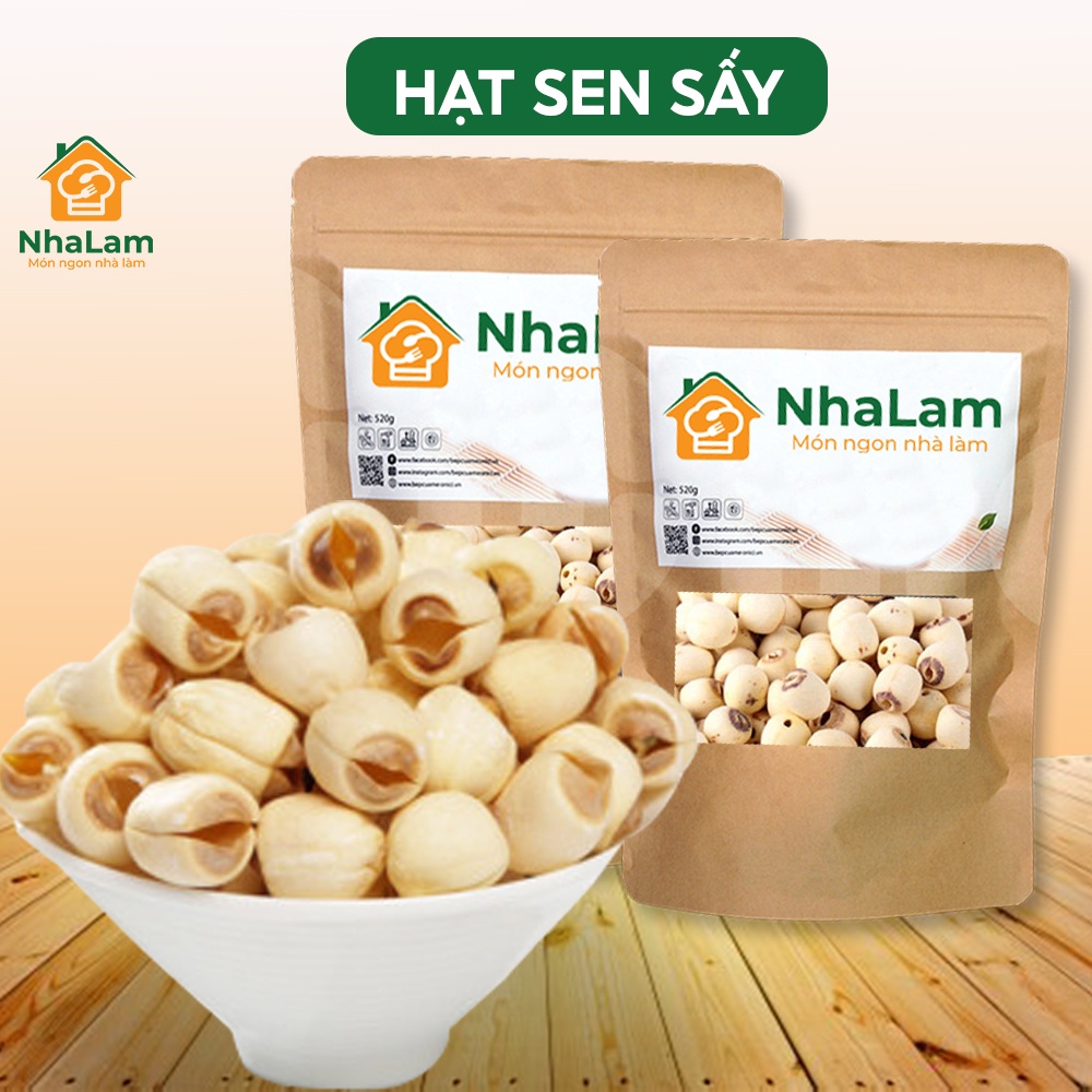 Hạt sen sấy khô nấu chè thơm ngon, bổ dưỡng nhalamfood