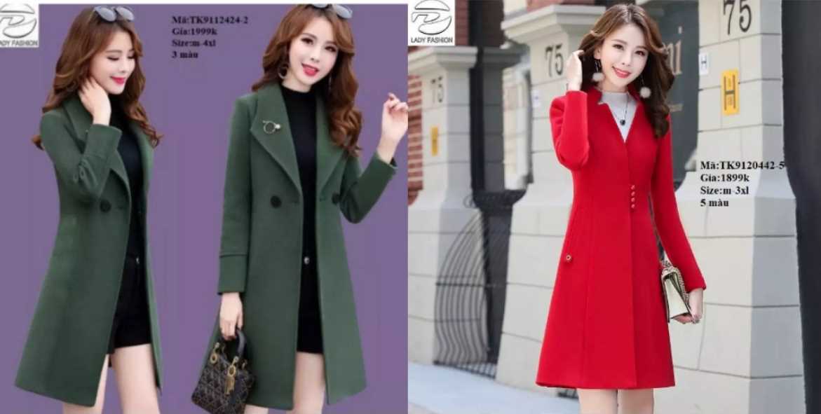 Áo khoác nữ form dài cổ vest cao cấp