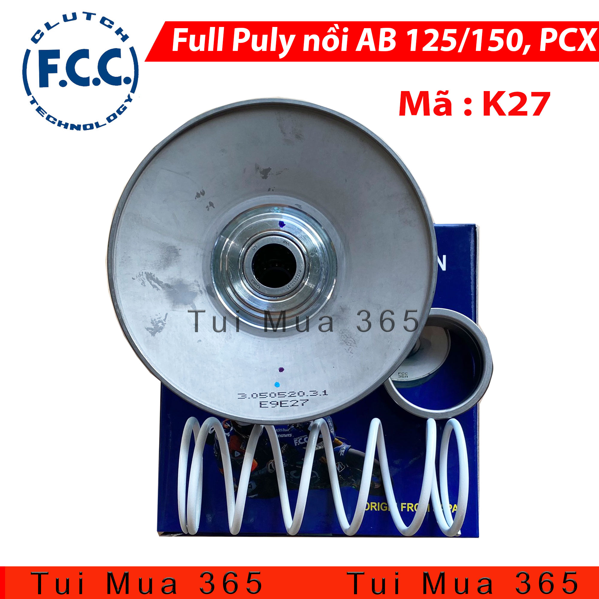 Full Bộ Puly FCC Nồi Sau Xe Japan Dùng Cho Honda PCX Air Blade 125 Lead 125 SH Mode