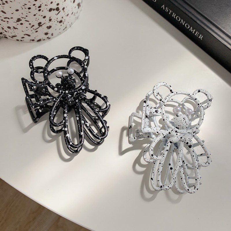 BN ACCESSORIES - Kẹp tóc Gấu chấm hoạ tiết cực xinh cho bạn gái