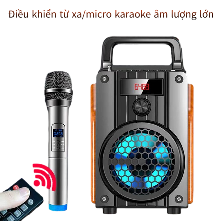 Loa Bluetooth Karaoke Không Dây  Hát Công Suất Lớn 20W + Điều Khiển Từ