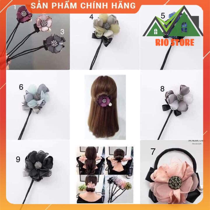 Thanh búi tóc hỗ trợ tạo kiểu tóc phong cách Hàn Quốc-Thanh cài tóc tạo hình hoa cực xinh