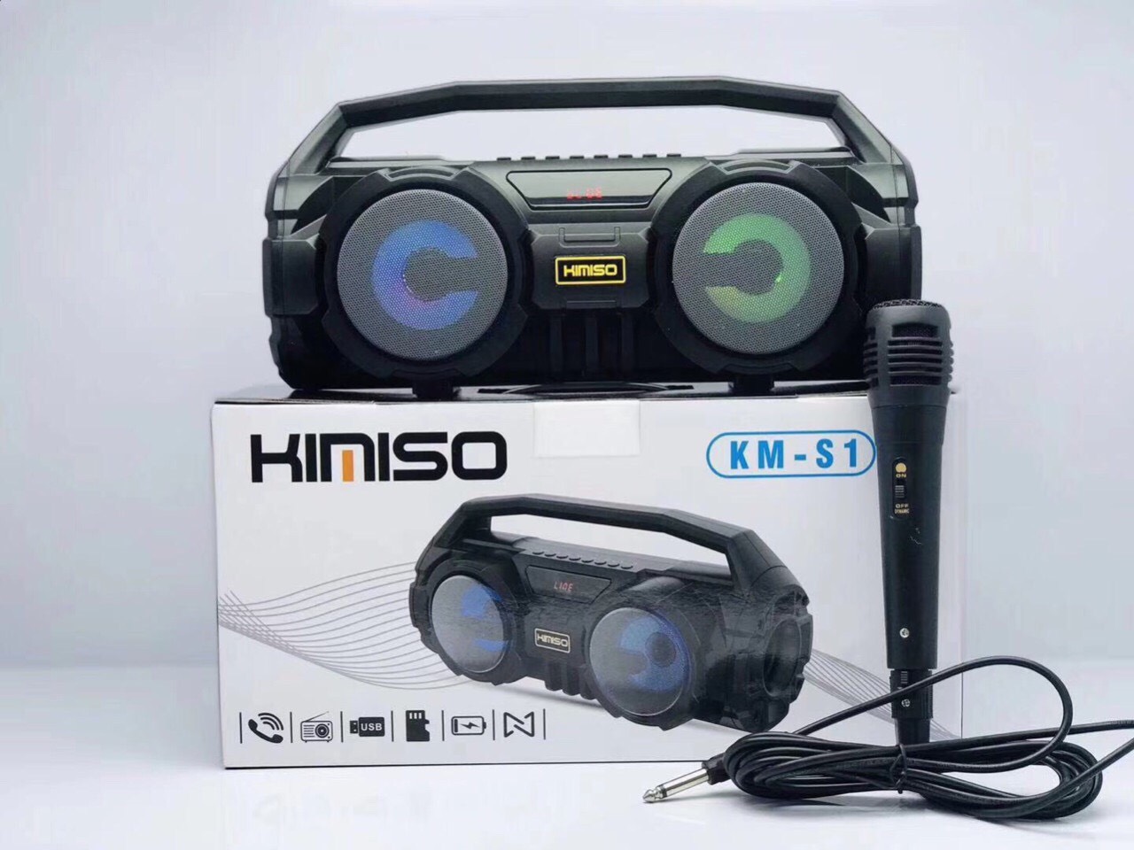Loa Karaoke Bluetooth xách tay Kimiso KM-S1 và micro-Loa karaoke xách tay KIMISO KM-S1 cực chất có jack cắm ...