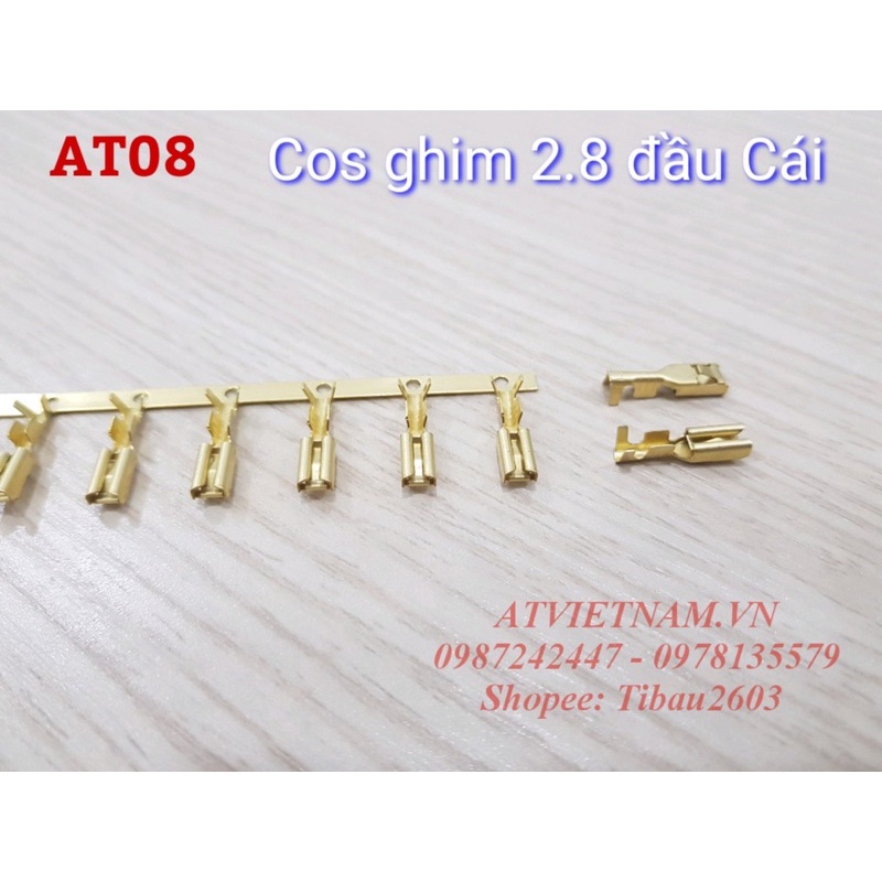 Cos ghim đầu cái 2.8, cos xe máy - at08