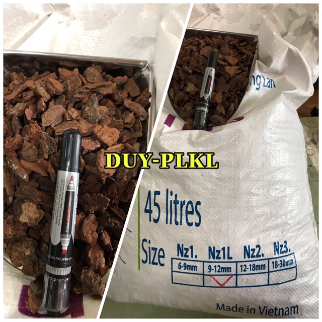 [HCM]1Kg - Vỏ Thông Newzita Plus Size 9-12Mm ( Hàng Đẹp ) - Giá Thể Trồng Lan. vỏ thông đẹp đã qua xử lý.