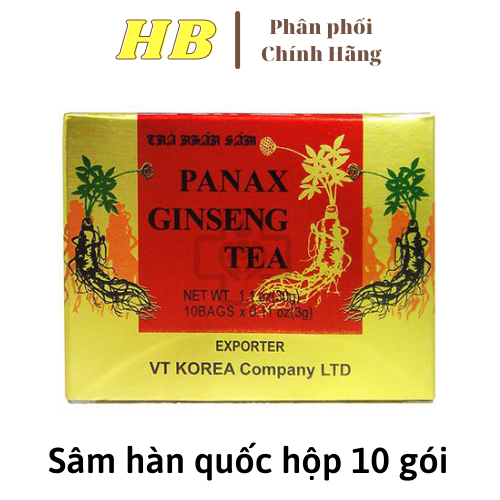 |MÃ TRI ÂN| 10 Gói Trà Sâm Hàn Quốc mỗi gói 3 gam - trà sâm bảo vệ sức khỏe - tăng cường sức đề kháng - giúp trí tuệ minh mẫn dùng cho cả gia đình