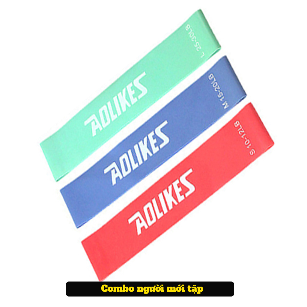 Dây kháng lực miniband tập gym chân mông tay đùi cao su đàn hồi ngũ sắc nam nữ