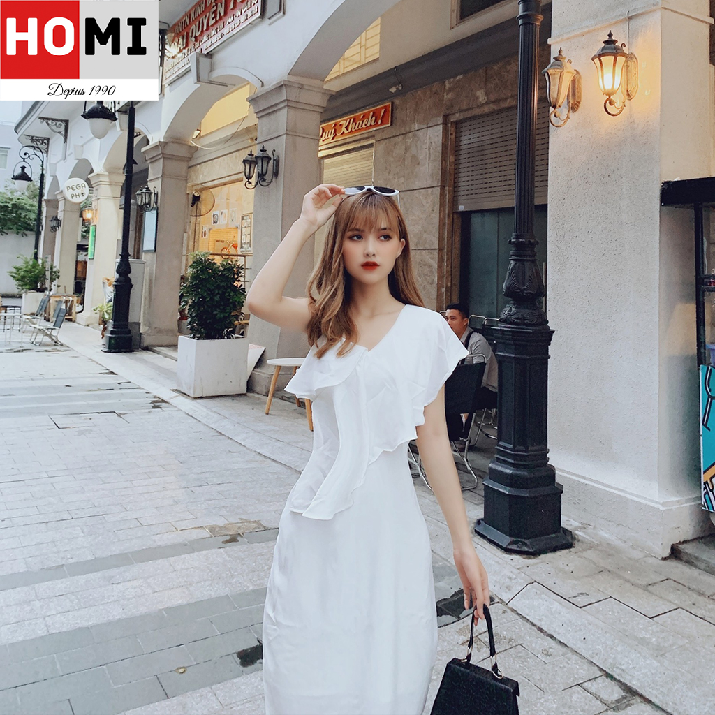 [HCM]Vây 2 dây bèo ngực Màu trắng Hot sản phẫm HOMI Fashion