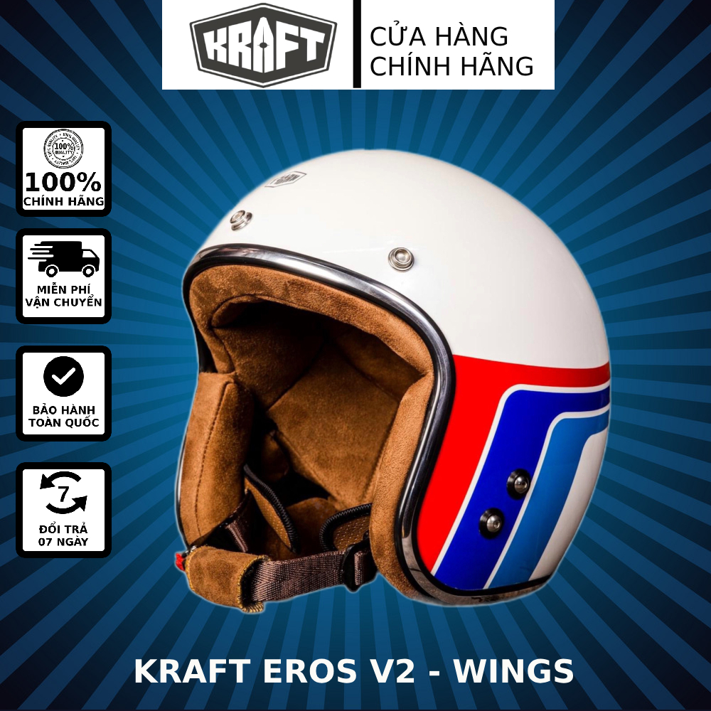 Mũ bảo hiểm kraft eros v2 - wings