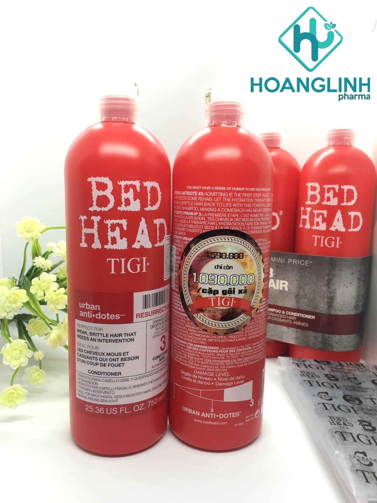 💥 CẶP DẦU GỘI DẦU XẢ TIGI 750ML CHÍNH HÃNG SIÊU PHỤC HỒI, HƯƠNG THƠM TÁO QUYẾN RŨ