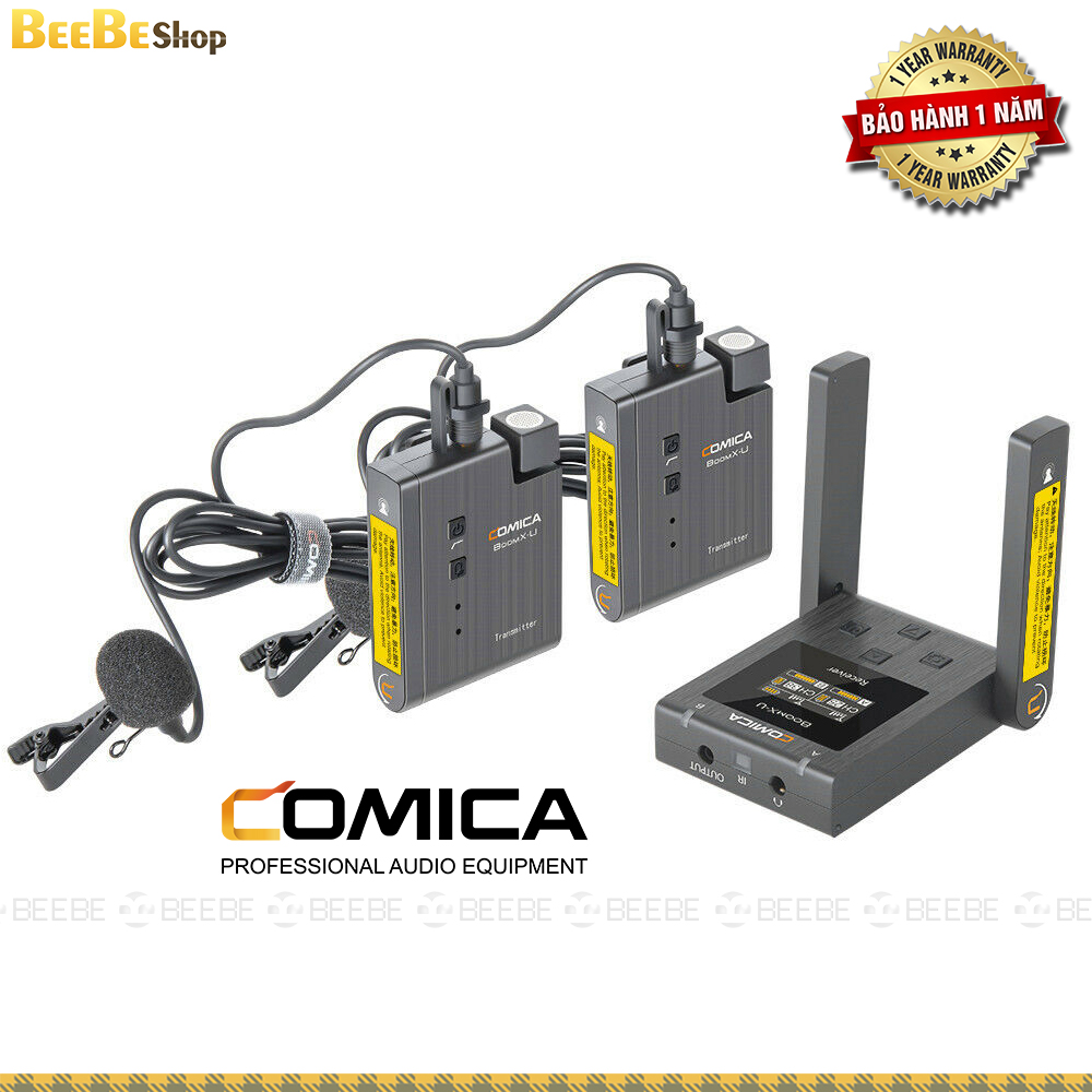 Comica BoomX-U U2 - Bộ Micro Không Dây UHF Chuyên Nghiệp, Dùng Cho Quay Phim, Phỏng Vấn, Live Stream