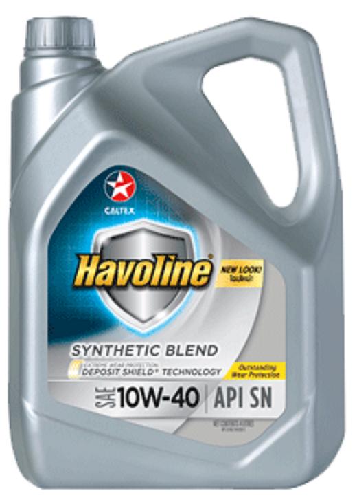 HCM NHỚT CHO XE Ô TÔ Caltex Havoline Synthetic Blend 10W-40 4 lít