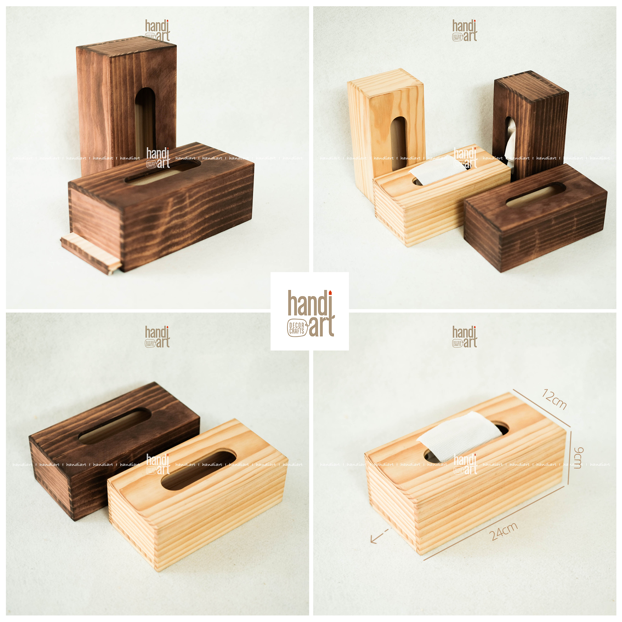 Hộp đựng khăn giấy bằng gỗ