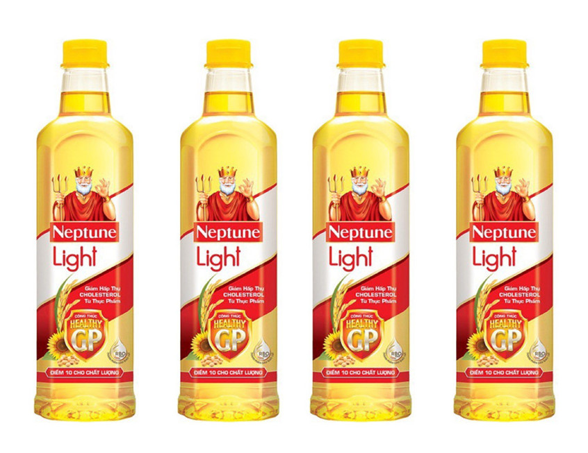 Combo 4 chai dầu ăn neptune light - chai 1l
