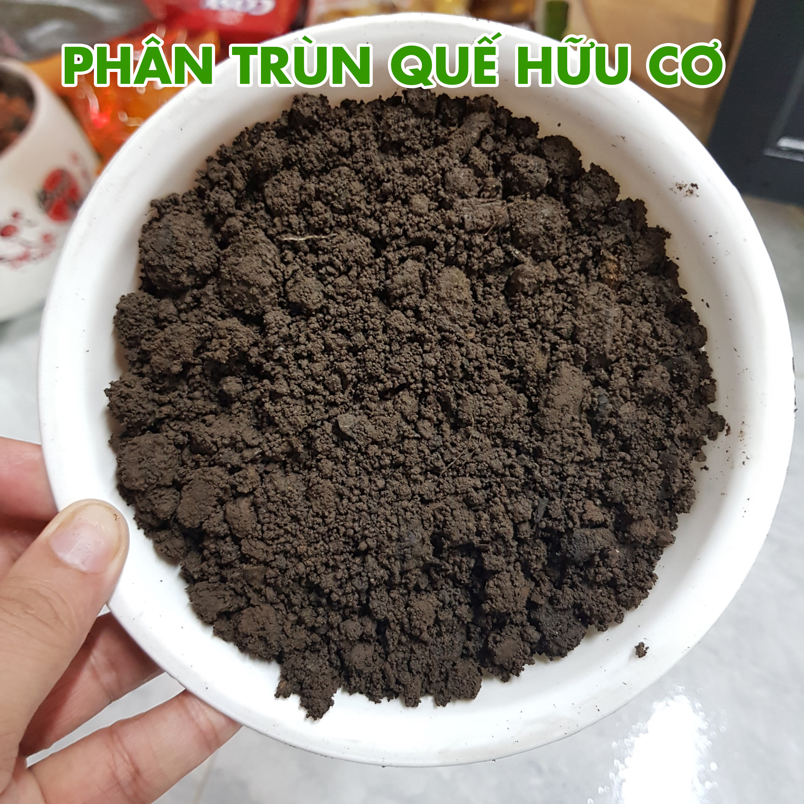 Phân trùn quế đã qua xử lý có chất chống nấm dùng cho cây ăn quả, ăn trái, các loại rau củ.