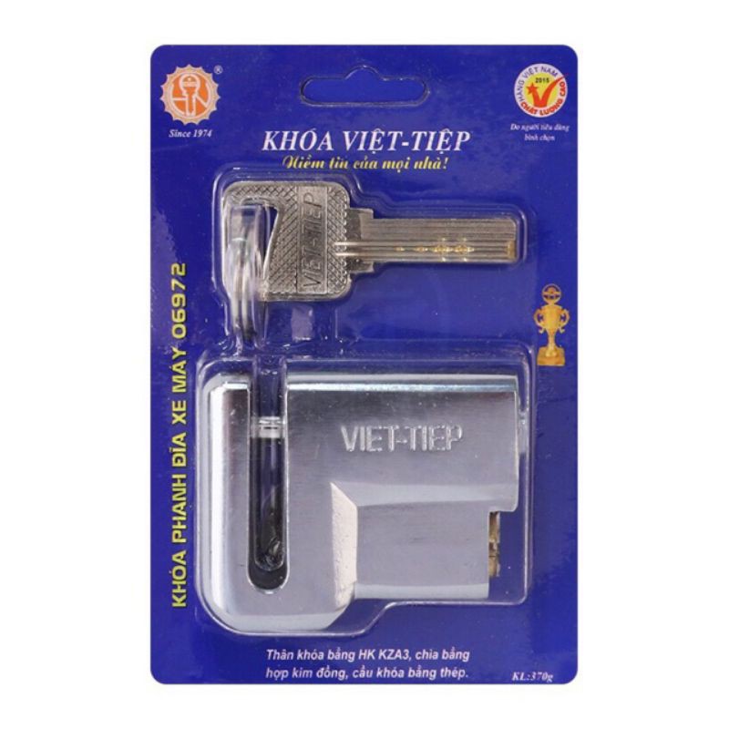 Ổ khoá đĩa xe máy Việt Tiệp chính hãng 06972