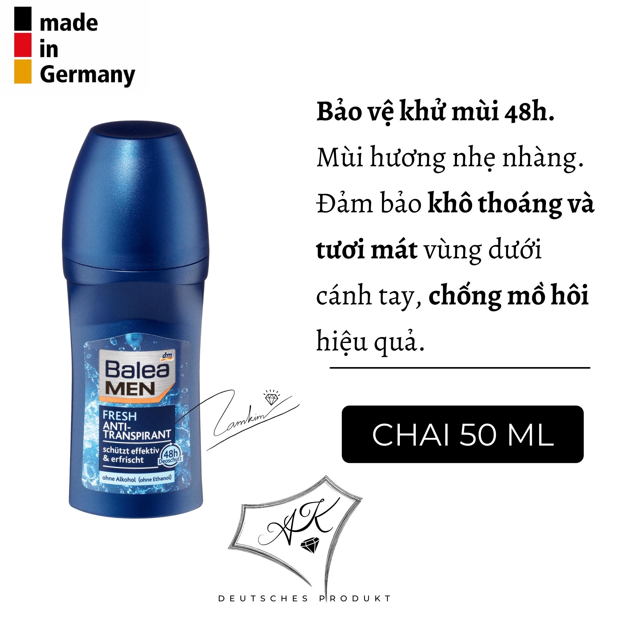 Lăn khử mùi nam Balea nội địa Đức, ngăn mùi hiệu quả, khô thoáng
