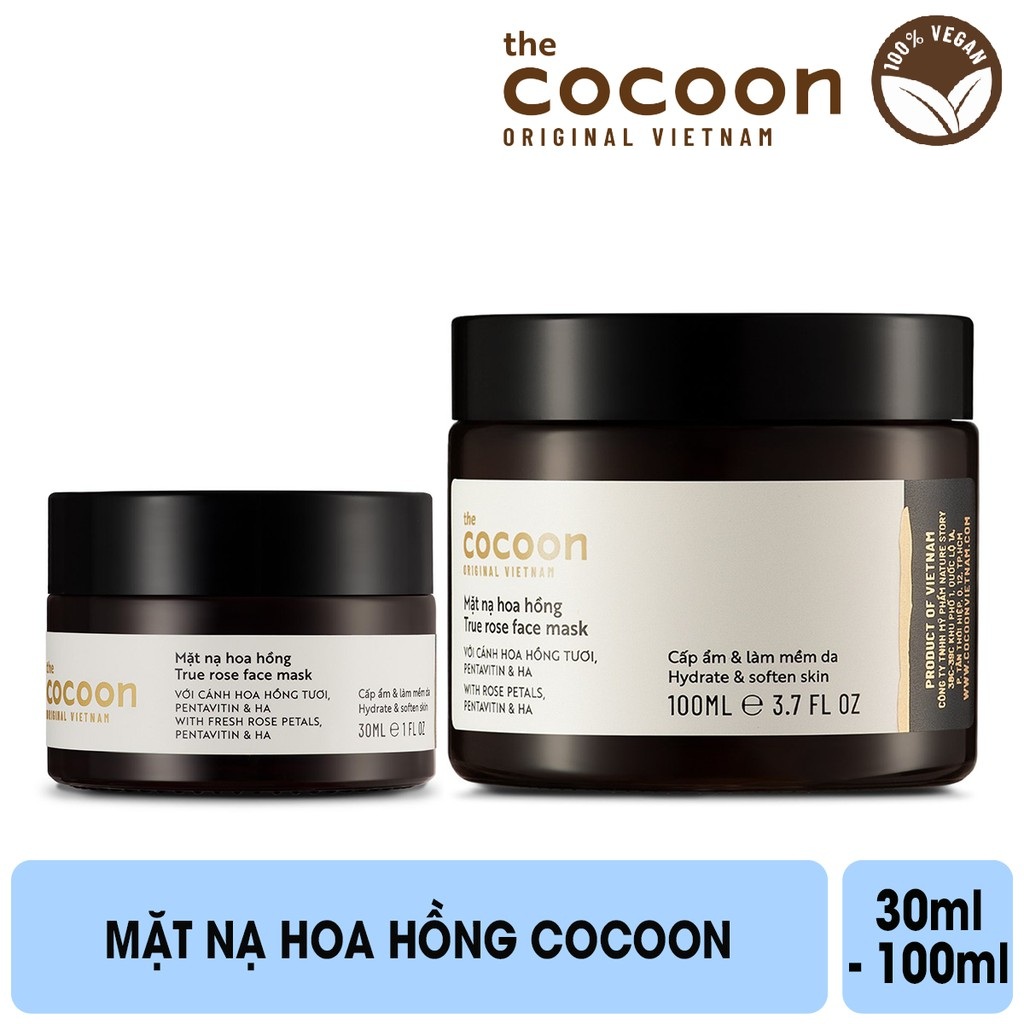 Mặt Nạ Hoa Hồng Cocoon True Rose Face Mask 100ml