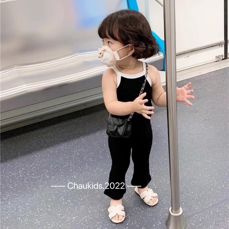 [SET BÉ GÁI] Bộ siêu phẩm 2 dây kèm quần ống loe cho bé gái