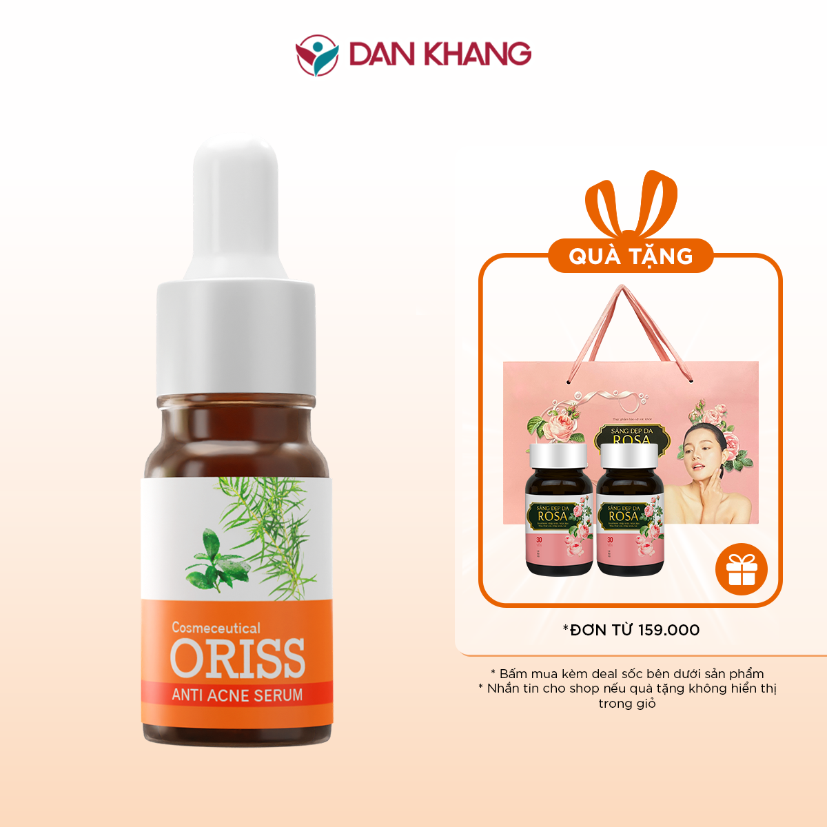 Serum Ngừa Mụn Dưỡng Trắng Da Cao Cấp Oriss 10ml
