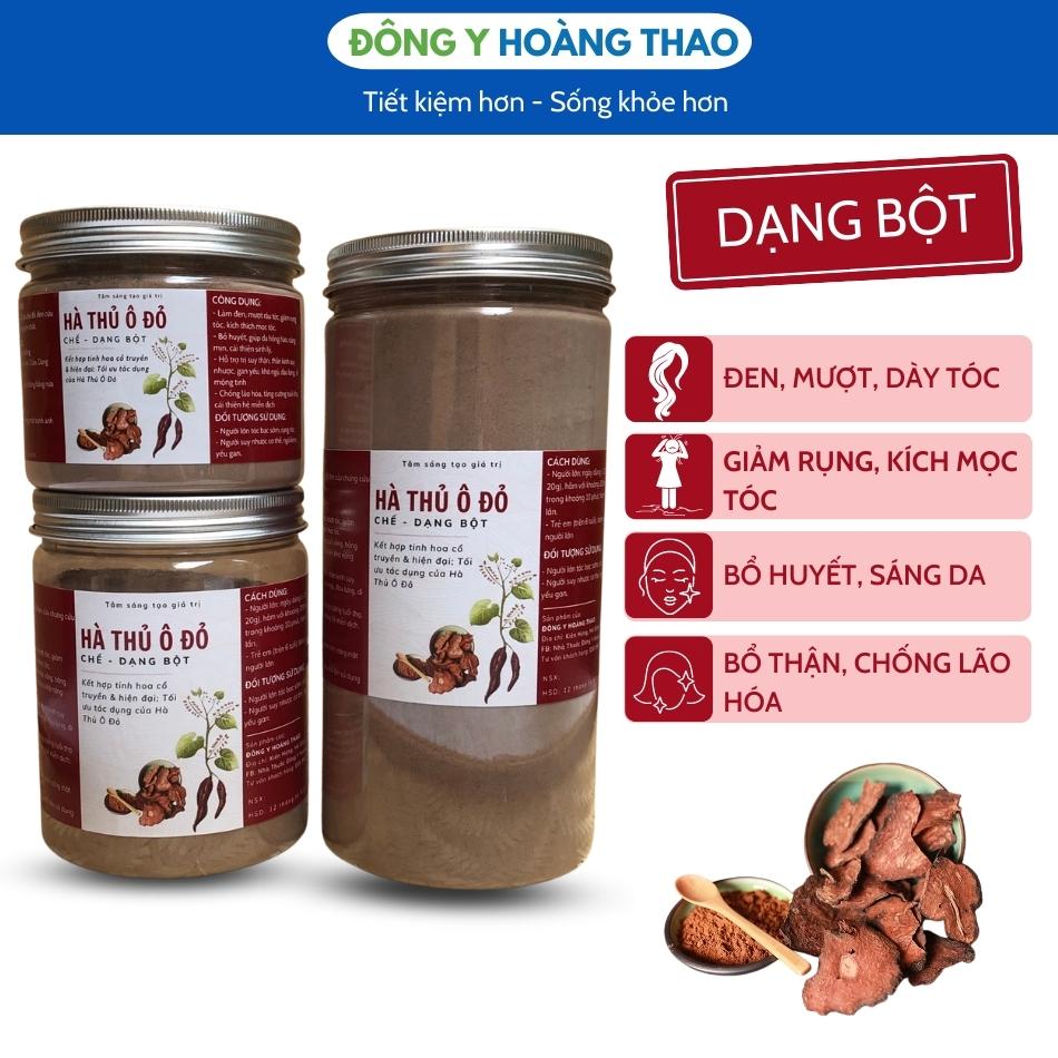 ✅ [Handmade] Bột Hà Thủ Ô Đỏ nguyên chất đã chế đậu đen tỷ lệ 9-1 - giúp đen tóc, bổ thận 300g - 500g - 1kg