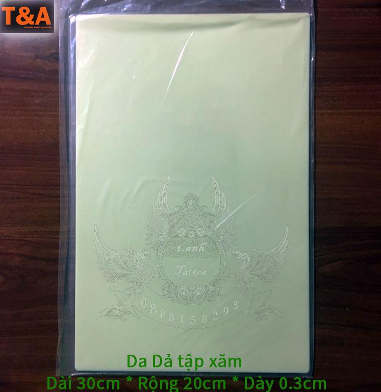 Da dả tập xăm 30cm x 20cm x 0,3cm xăm được cả hai mặt