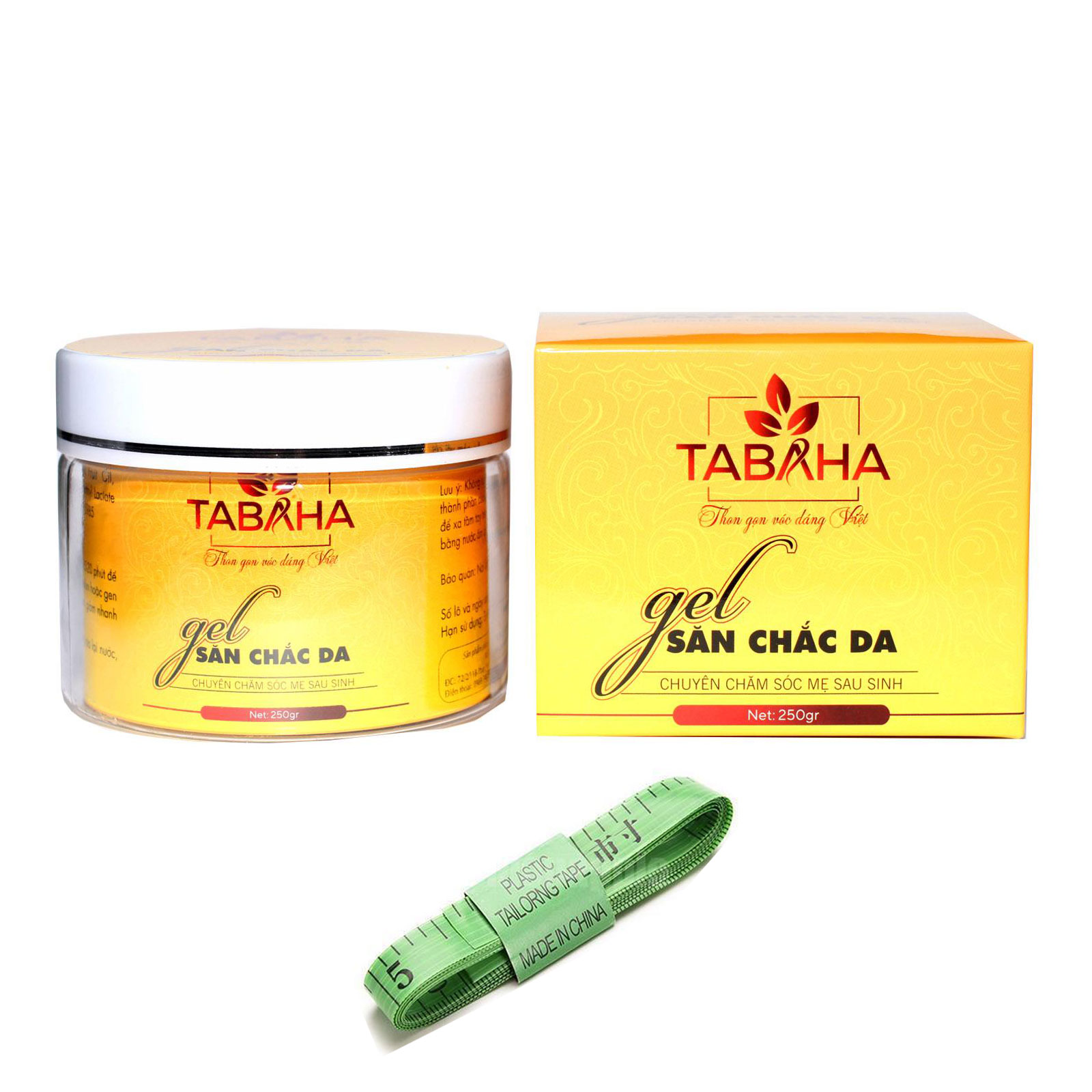 Gel tan mỡ Tabaha đánh tan mỡ bụng cho mẹ sau sinh tặng kèm thước dây 250g