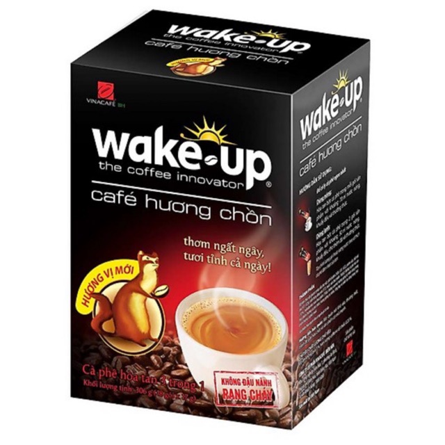 Cà phê Wake-Up Hương Chồn Hộp 306G 17 gói 16g