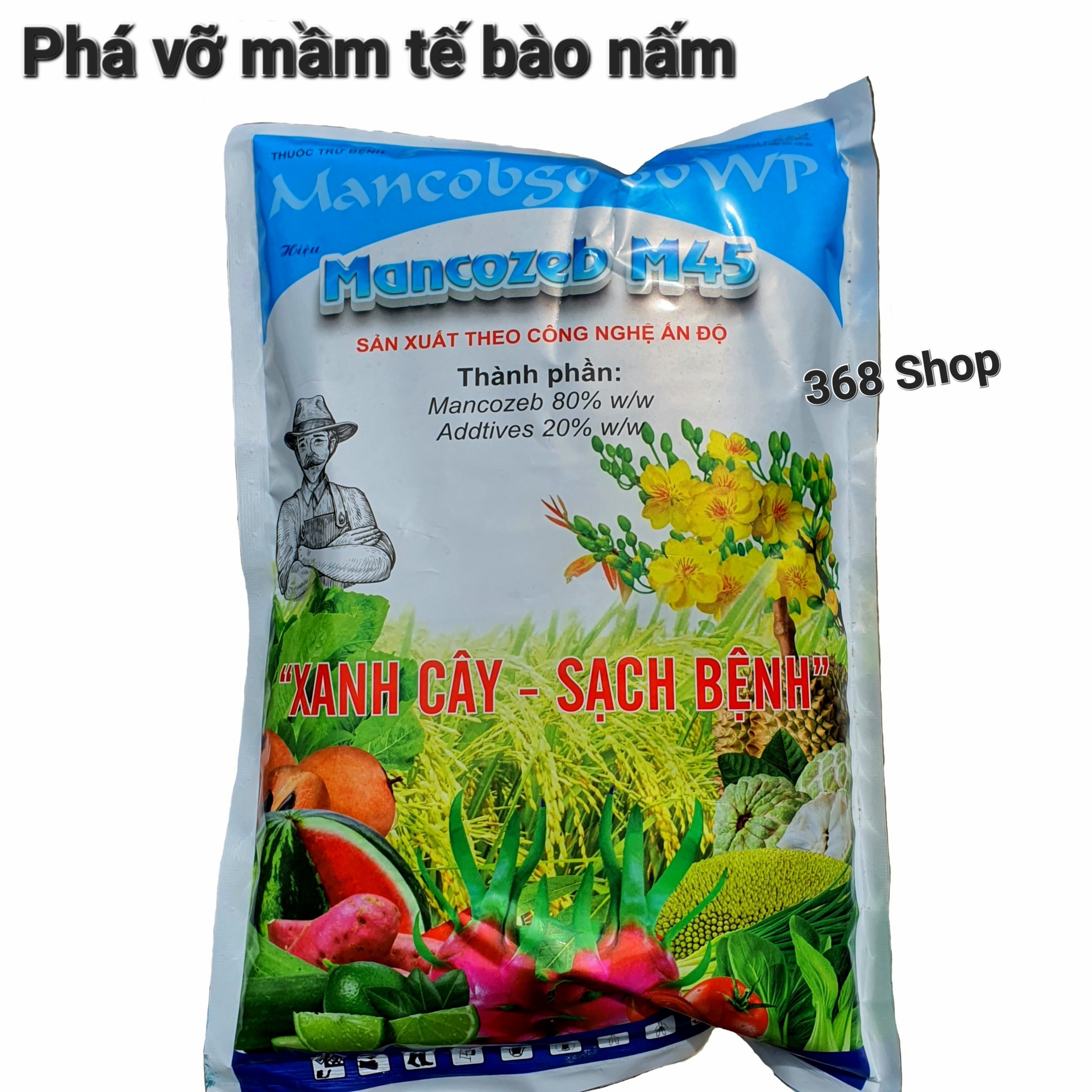 💎 Thuốc trừ bệnh cây trồng UNIZEBANDO 800WP (Gói 1kg)💖 Trừ thán thư các loại cây trồng, đốm nâu..vv
